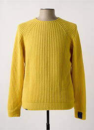 Pull col rond manches longues jaune FLY3 homme