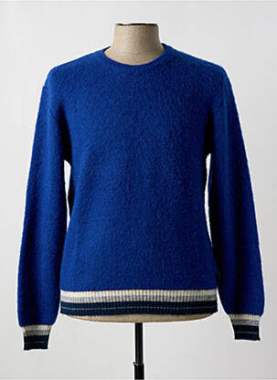 Pull col rond manches longues bleu BOB homme