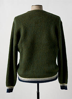 Pull col rond manches longues vert BOB homme