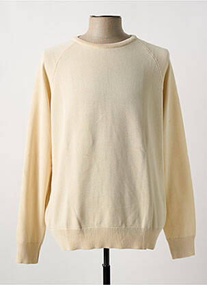 Pull col rond manches longues beige NITTO KNITWEAR homme