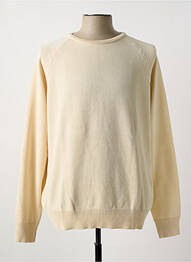 Pull col rond manches longues beige NITTO KNITWEAR homme