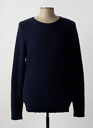 Pull col rond manches longues bleu fonce KNOWLEDGE COTTON APPAREL homme