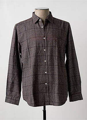 Chemise manches longues manches longues marron BY CHARLIE B homme