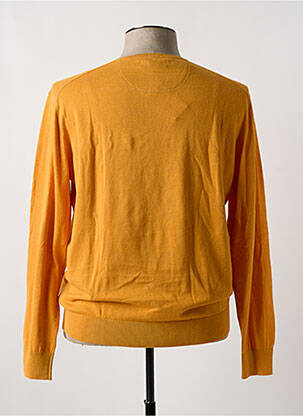 Pull col v manches longues orange MCS homme