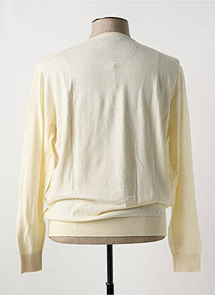 Pull col v manches longues beige MCS homme