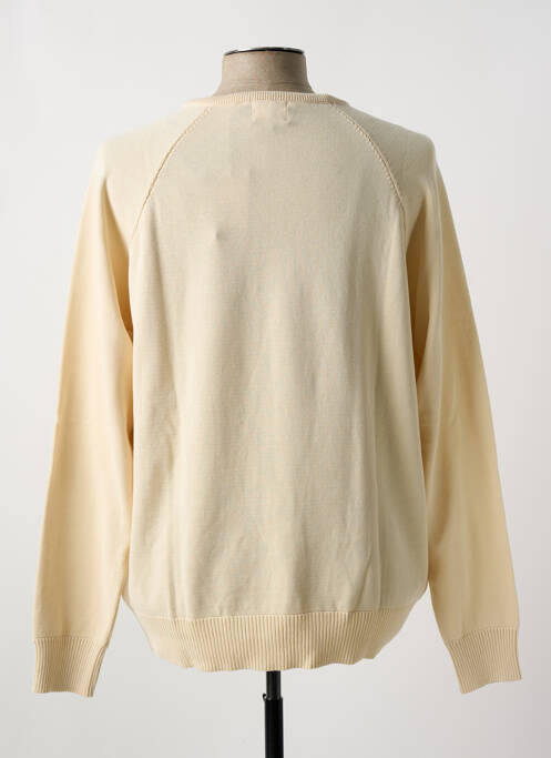 Pull col rond manches longues beige NITTO KNITWEAR homme