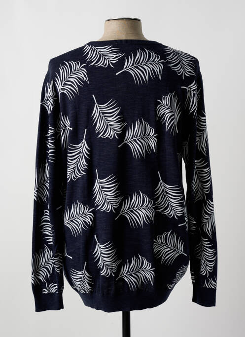 Pull bleu KNOWLEDGE COTTON APPAREL pour homme