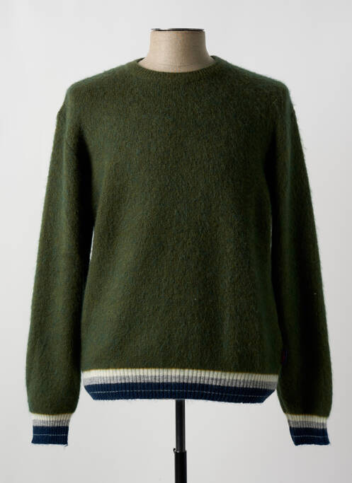 Pull col rond manches longues vert BOB homme