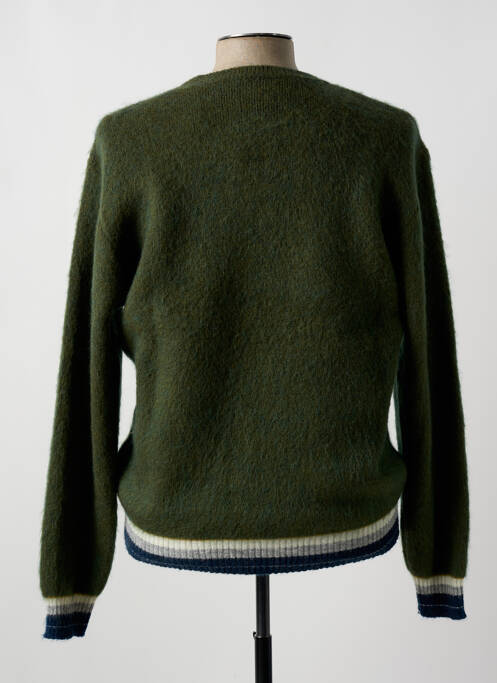 Pull col rond manches longues vert BOB homme