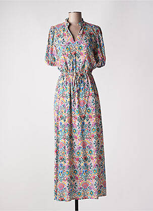 Robe longue manches courtes manches courtes violet C'EST BEAU LA VIE femme
