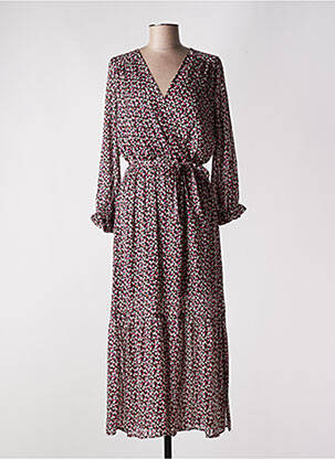 Robe longue manches longues manches longues rose LILI & LALA femme