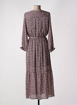 Robe longue manches longues manches longues rose LILI & LALA femme