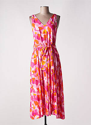 Robe mi-longue coupe évasée sans manche rose VERO MODA femme