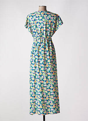 Robe longue manches courtes manches courtes bleu C'EST BEAU LA VIE femme