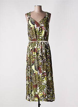 Robe longue sans manche sans manche vert DIANE LAURY femme