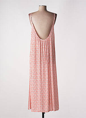 Robe longue imprimé fantaisie fines bretelles rouge C'EST BEAU LA VIE femme
