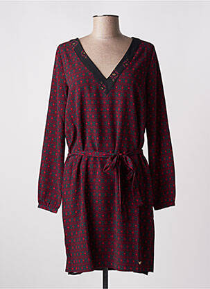 Robe courte coupe fluide manches longues rouge LPB femme