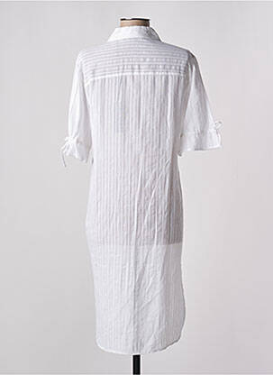 Robe mi-longue manches 3/4 manches 3/4 blanc SCHOOL RAG femme