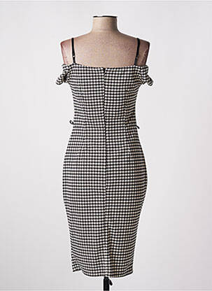 Robe mi-longue manches courtes manches courtes noir RINASCIMENTO femme