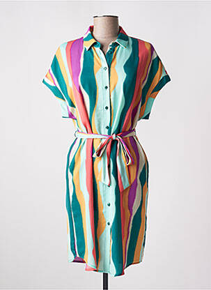 Robe courte manches courtes manches courtes vert VERO MODA femme