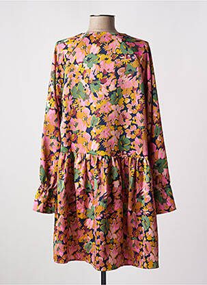 Robe courte coupe évasée manches longues rose VERO MODA femme