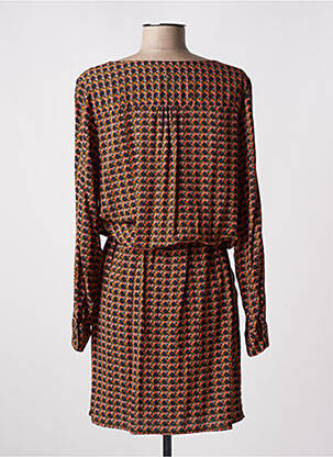 Robe mi-longue coupe fluide manches longues orange LE PETIT BAIGNEUR femme