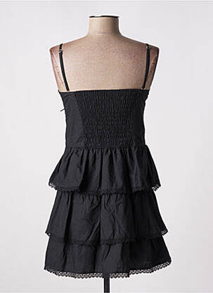 Robe courte coupe évasée fines bretelles noir LPB femme
