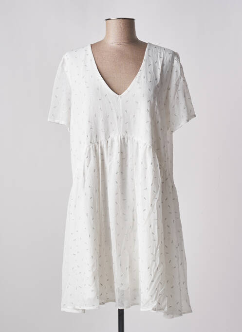 Robe mi-longue blanc BY ONE pour femme