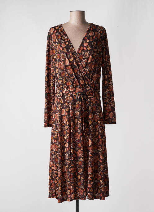 Robe mi-longue marron DIANE LAURY pour femme