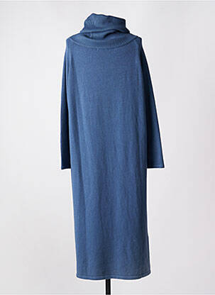 Robe pull coupe droite manches longues bleu LOLA ESPELETA femme
