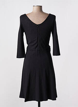 Robe mi-longue manches longues manches longues noir YERSE femme