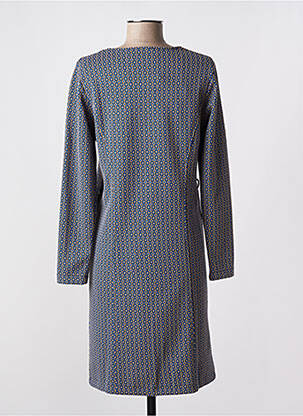 Robe mi-longue manches longues manches longues bleu DIANE LAURY femme