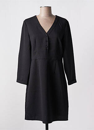 Robe mi-longue manches longues manches longues noir VERO MODA femme
