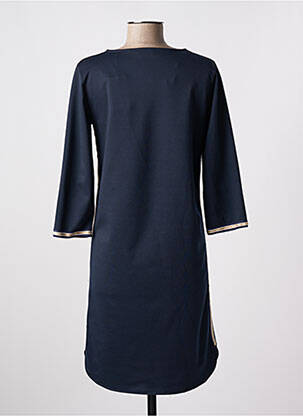 Robe courte manches 3/4 manches 3/4 bleu C'EST BEAU LA VIE femme