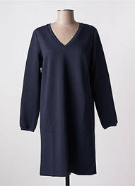Robe mi-longue manches longues manches longues bleu ÉTYMOLOGIE femme