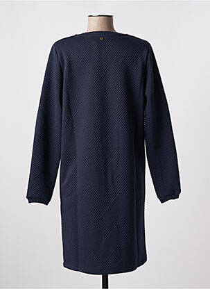 Robe mi-longue manches longues manches longues bleu ÉTYMOLOGIE femme