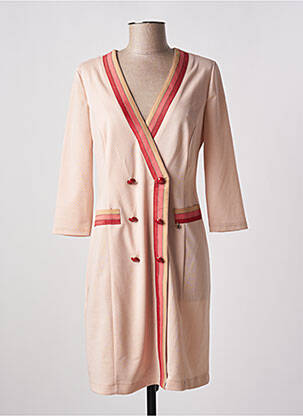 Robe mi-longue manches 3/4 manches 3/4 rose RINASCIMENTO femme