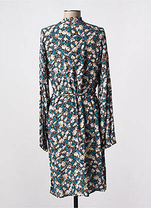 Robe mi-longue imprimé fleurs manches longues vert VERO MODA femme