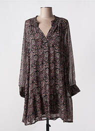 Robe courte manches longues manches longues noir AN' GE femme