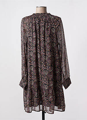 Robe courte manches longues manches longues noir AN' GE femme