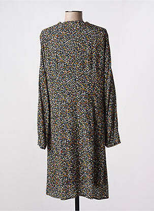 Robe mi-longue coupe fluide manches longues noir PAUSE CAFE femme
