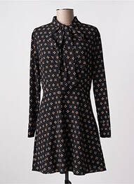 Robe courte coupe évasée manches longues noir LPB femme