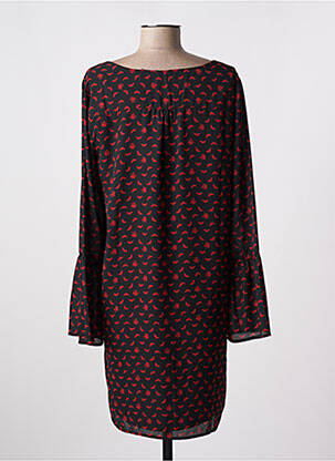 Robe courte coupe fluide manches longues noir LPB femme