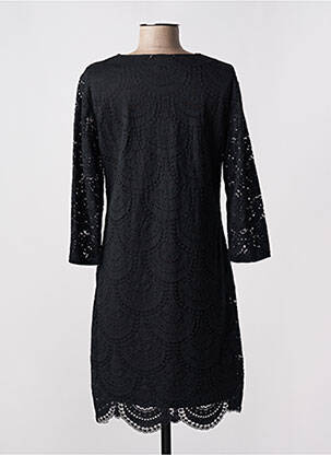 Robe mi-longue manches 3/4 manches 3/4 noir LOVIE & CO femme