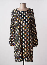 Robe pull coupe droite manches longues vert SURKANA femme