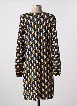 Robe pull coupe droite manches longues vert SURKANA femme