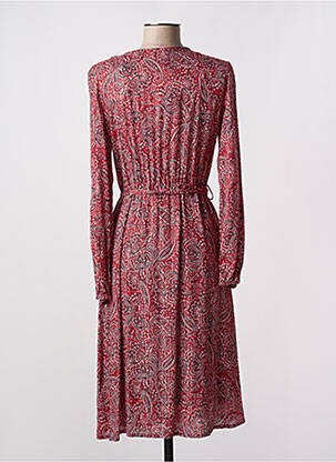 Robe mi-longue manches longues manches longues rouge C'EST BEAU LA VIE femme