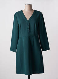Robe mi-longue manches longues manches longues vert VERO MODA femme