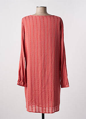 Robe mi-longue coupe fluide manches longues orange LPB femme