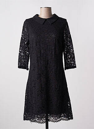 Robe mi-longue manches 3/4 manches 3/4 noir VEGAS femme